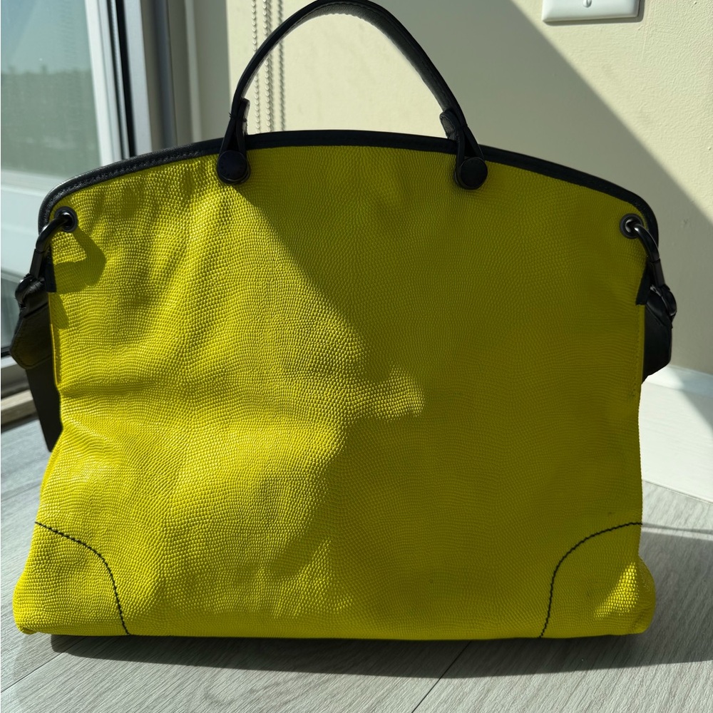 Furla Yellow and Black Messenger Tote - Picture 5 of 8